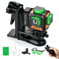 3x360° Self-Leveling Green Laser Level with Digital Display 3 Brightness Levels, Flash & Pulse Modes Deliver Clear Green Laser Lines for Indoor and Outdoor Precision Alignment